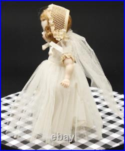 Rare Vintage Orig 1954 Madame Alexander 7.5 SLW Wendy Kin Bride Doll Tagged 575
