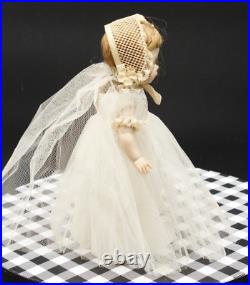 Rare Vintage Orig 1954 Madame Alexander 7.5 SLW Wendy Kin Bride Doll Tagged 575