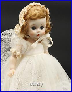 Rare Vintage Orig 1954 Madame Alexander 7.5 SLW Wendy Kin Bride Doll Tagged 575