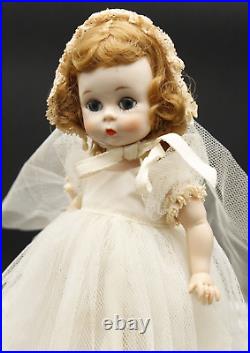 Rare Vintage Orig 1954 Madame Alexander 7.5 SLW Wendy Kin Bride Doll Tagged 575