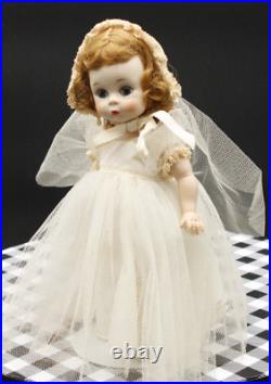 Rare Vintage Orig 1954 Madame Alexander 7.5 SLW Wendy Kin Bride Doll Tagged 575