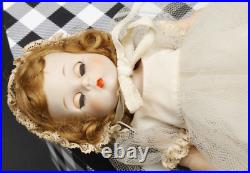 Rare Vintage Orig 1954 Madame Alexander 7.5 SLW Wendy Kin Bride Doll Tagged 575