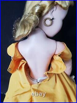 Rare Vtg 1955 Madame Alexander 20 Blonde Cissy In Gold Taffeta Formal #2098
