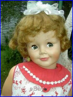 Rare, original 1959 vintage flirty Madame Alexander JOANIE doll 36 playpal size