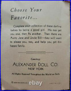 Rare/vintage Dionne Quintuplets 1935 Madame Alexander Dolls