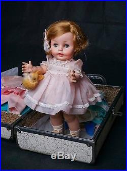 SALE Vintage 1961 Madame Alexander 14 Caroline Doll with Case & Tagged Clothes