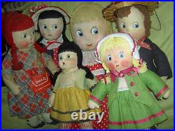 SCARCE 16 antique Mme. Alexander Susie Q 1938 cloth doll & orig. BOX with CARD