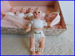 Stunning 1963 Madame Alexander Quintuplets Dolls In Original Box