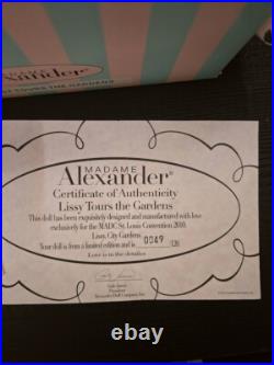 VERY RARE Madame Alexander LISSY TOURS THE GARDENS 2010 MADCC St Louis #60210