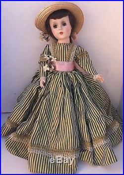 Vintage 1950 Madame Alexander Doll 17 Little Women Dress Hard Plastic Margaret
