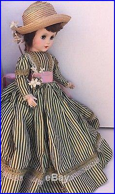Vintage 1950 Madame Alexander Doll 17 Little Women Dress Hard Plastic Margaret