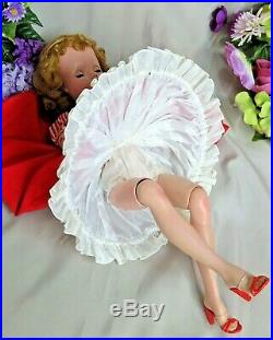 VINTAGE 1950 Madame Alexander CISSY DOLL blonde 20 in TAGGED red DRESS poodle