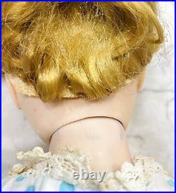 VINTAGE 1950s Madame Alexander CISSY DOLL Blonde 20 hard plastic TAGGED DRESS