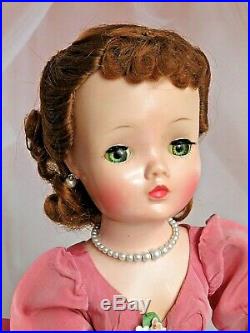 VINTAGE 1950s Madame Alexander CISSY DOLL red hair 20 hard plastic TAGGED DRESS