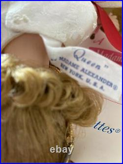 VINTAGE 1960 MADAME ALEXANDER CISSETTE DOLL Queen TAGGED DRESS crown TOSCA