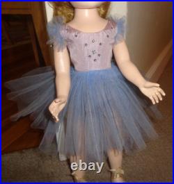 VINTAGE 50S PLASTIC MADAME ALEXANDER BLONDE BALLERINA 17.5 DOLL With CLOTHES LOT