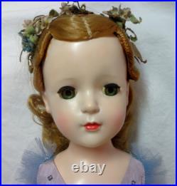 VINTAGE 50S PLASTIC MADAME ALEXANDER BLONDE BALLERINA 17.5 DOLL With CLOTHES LOT
