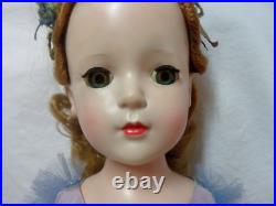 VINTAGE 50S PLASTIC MADAME ALEXANDER BLONDE BALLERINA 17.5 DOLL With CLOTHES LOT