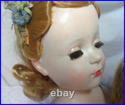 VINTAGE 50S PLASTIC MADAME ALEXANDER BLONDE BALLERINA 17.5 DOLL With CLOTHES LOT