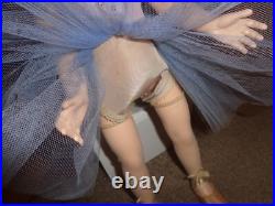VINTAGE 50S PLASTIC MADAME ALEXANDER BLONDE BALLERINA 17.5 DOLL With CLOTHES LOT