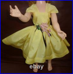 VINTAGE 50S PLASTIC MADAME ALEXANDER BLONDE BALLERINA 17.5 DOLL With CLOTHES LOT