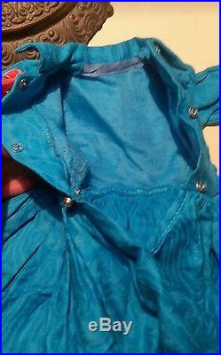 Vintage Madame Alexander Cissy Tagged Blue Rhinestone Party Dress