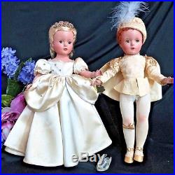 VINTAGE Madame ALEXANDER Cinderella & Prince Charming 14 TAGGED original 1950
