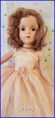 VTF Madame Alexander 14 BRIDESMAID Margaret Rose 1950's Mohair Wig
