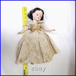 VTG 1950s Walt Disney & Madame Alexander Snow White 14 Original Dress & Label