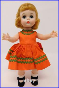 VTG 1957 Madame Alexanderkins BKW #326 WENDY SWEET AS LOLLIPOP Orange Dress Doll