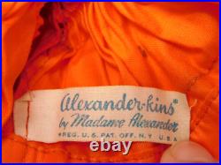 VTG 1957 Madame Alexanderkins BKW #326 WENDY SWEET AS LOLLIPOP Orange Dress Doll