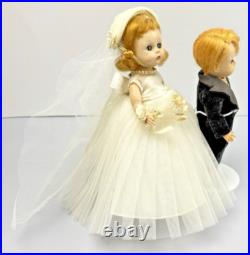VTG Lot of (2) Madame Alexander-kins Wendy face 8 Doll Blonde Bride & Groom BKW