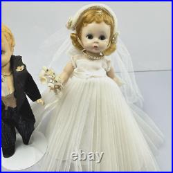 VTG Lot of (2) Madame Alexander-kins Wendy face 8 Doll Blonde Bride & Groom BKW