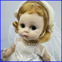 VTG Lot of (2) Madame Alexander-kins Wendy face 8 Doll Blonde Bride & Groom BKW