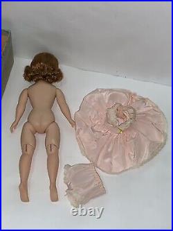 VTG Madame Alexander 1950s Auburn Ren Cissette Doll Pink Dress withbox #801