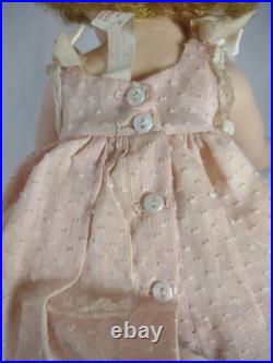 VTG Madame Alexander Caroline Kennedy 14 Doll 1961 Original Tagged Dress VG+ A6