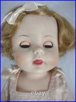 VTG Madame Alexander Caroline Kennedy 14 Doll 1961 Original Tagged Dress VG+ A6