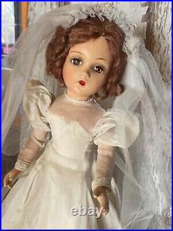 VTG Madame Alexander Composition Bride Doll 20 Original Clothes