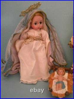 VTG Madame Alexander Nativity Doll Collection Lot 7 Dolls & Baby Jesus Boxes