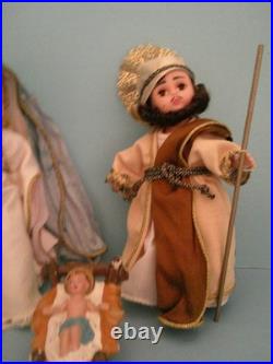VTG Madame Alexander Nativity Doll Collection Lot 7 Dolls & Baby Jesus Boxes