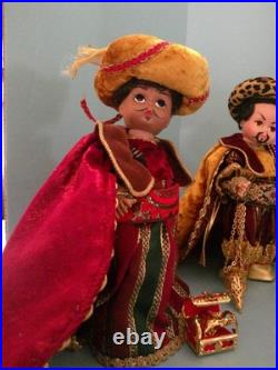 VTG Madame Alexander Nativity Doll Collection Lot 7 Dolls & Baby Jesus Boxes