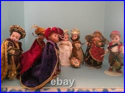 VTG Madame Alexander Nativity Doll Collection Lot 7 Dolls & Baby Jesus Boxes
