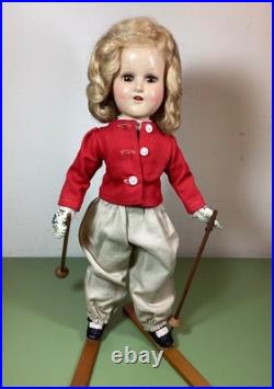 Very Rare 1939 Alexander 14 Sonja Henie Skiing Doll- All original with Clear Eyes