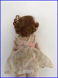 VintageROSE GARDEN MADAME ALEXANDER Doll 7, Red Hair, Floral Dress, 1950's