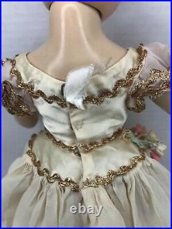 Vintage 14 Madame Alexander Nina Ballerina Doll Hard Plastic Tagged dress