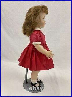 Vintage 15 Madame Alexander Kelly Doll Marybel Face 1958 with Red Dress and Stand