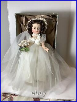 Vintage 15 Wendy Bride Doll By Madame Alexander 1950's Era Original /Walker