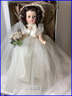 Vintage 15 Wendy Bride Doll By Madame Alexander 1950's Era Original /Walker