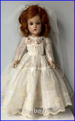 Vintage 1930 1940s Madame Alexander Composition Wendy Ann 14 Bride Doll
