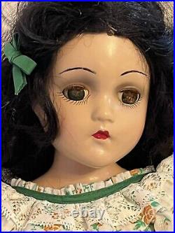 Vintage 1930 40s 18 Composition Madame Alexander Scarlett O'Hara Doll Wendy Ann